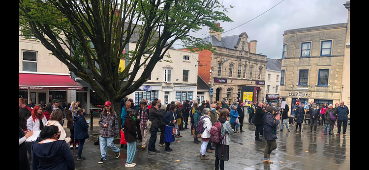 Stroud residents stand in solidarity with Palestine