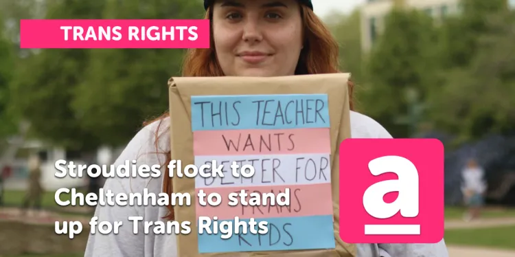 Stroudies flock to Cheltenham to stand up for trans rights